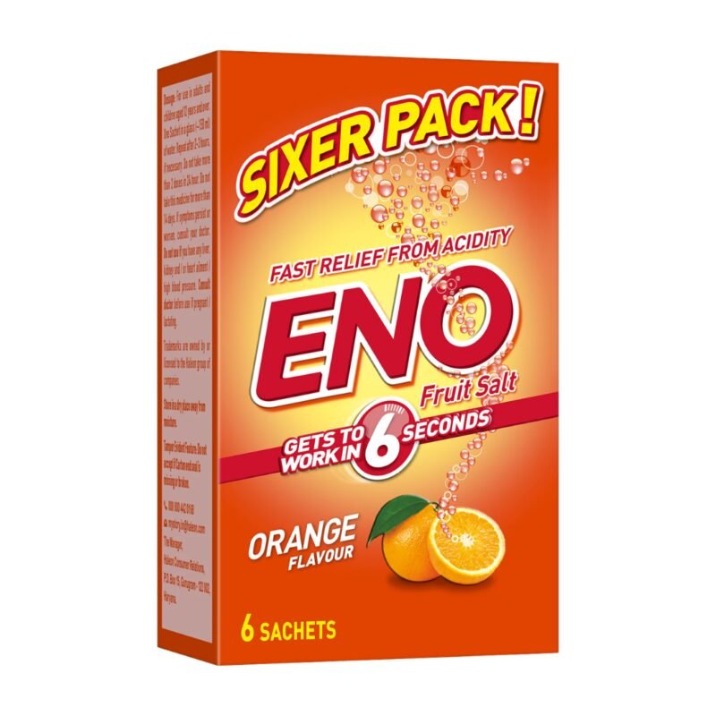 ENO Fruit Salt Orange Flavour (6 Sachets)