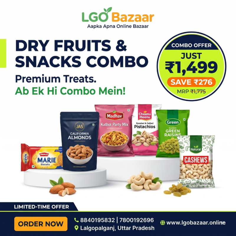 Dry Fruits & Snacks Combo – Premium Treats at Just ₹1,499